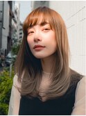 レイヤーカット髪質改善カラーブリーチなしダブルカラー韓国