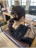 たまねぎ編みおろしヘア