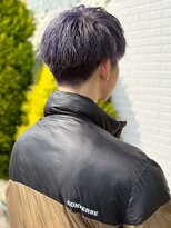 アヴァンセ サニー美容室&nbsp;パープルアッシュ　ナチュラルパーマ　ショートマッシュ　20代