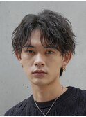 名古屋ツイストスパイラルパーマメンズパーマセンターパート