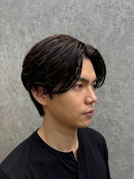 アッシュ 国立店(Ash) センターパート×フェザーパーマ　国立