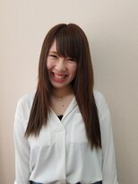 美容室イーナ(e na)&nbsp;サイドシャギーのセミロング