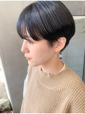 マッシュショート、ワイドバング、ウザバング、黒髪ショート