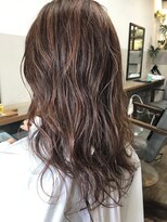 ドロップバイドロップ(drop by drop) セミロング ピンクベース ハイライト ウェーブ巻き