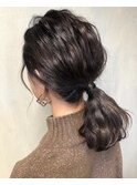 普段用にカジュアルポニーテールアレンジ