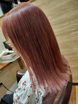 ヘアーメイク トレコローリ(hair make trecolori) 【trecoroli　津田沼】ピンクカラー