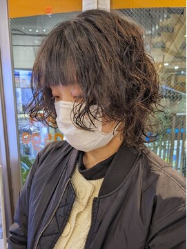 ゴーズゴー 吉祥寺(e)店(go s go) 【吉祥寺】マッシュウルフ パーマ 伸ばし中