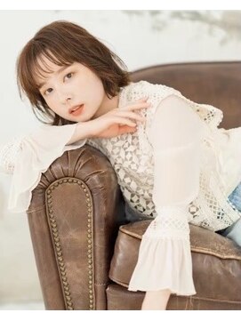 ソワン ド ブランシュ ライフ 八戸ノ里店(Soin de Blanche LIFE) くびれボブ×シルキーベージュ　20代/30代/40代/50代