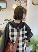ぷつっとパーマボブ