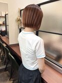 ショートボブ_オレンジベージュ