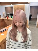 sheer beige pink