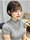 前髪カット＊イメチェンショートボブ＊カーキグレージュ