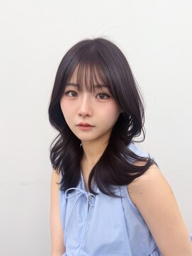 アマトウキョウ アユンチェ(AMA TOKYO×AYUNCHE) 韓国ヘア 透明感カラー 2wayバング レイヤーカット 顔周り