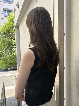 ディジョン(Dijon) 韓国顔まわりレイヤーカットグレージュオリーブベージュブラウン