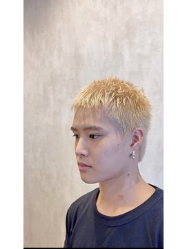 エクラート リラ 立川店(ECLART lilas.) メンズ×ハイトーン×スパイキー