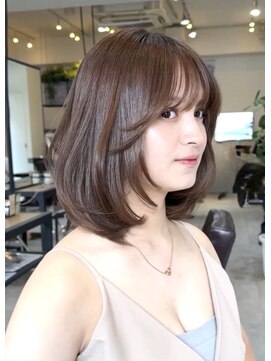 コート 表参道(Cote) 美髪大人内巻きひし形レイヤーまとまるボブ艶グレージュココア