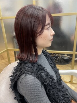 トッカ 三ノ宮店(tocca) 王道外ハネボブ×艶々ボルドー