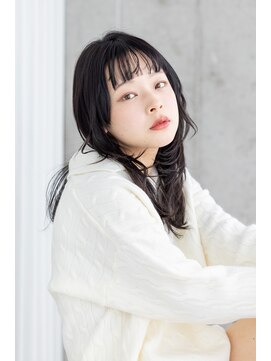 トティア 梅田(Totia) 【Totia梅田】黒髪くびれレイヤー×シースルーバング