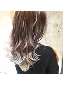 グラデーション×ルーズパーマ