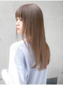 伸ばしかけヘア 透明感カラー サラツヤロング