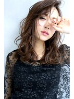 ブラン 梅田(Blanc)&nbsp;【Blanc 梅田】色っぽウェーブ/アクセサリーバング/セミディ