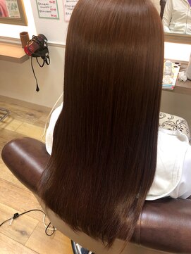 テテ ヘアーデザイン(tete hair design) ナチュラルオレンジカラー