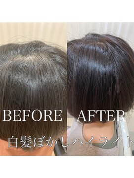 アッシュ 高幡不動店(Ash) 【Ash高幡不動×山崎】白髪染めを使わない白髪ぼかしハイライト3