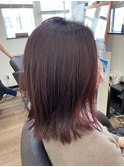 インナーピンクバイオレットくびれヘアー