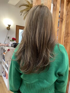 ルイ(ROUIS produced by LUCK 津田沼) ROUIS津田沼 ワンブリーチ ブラウンベージュ