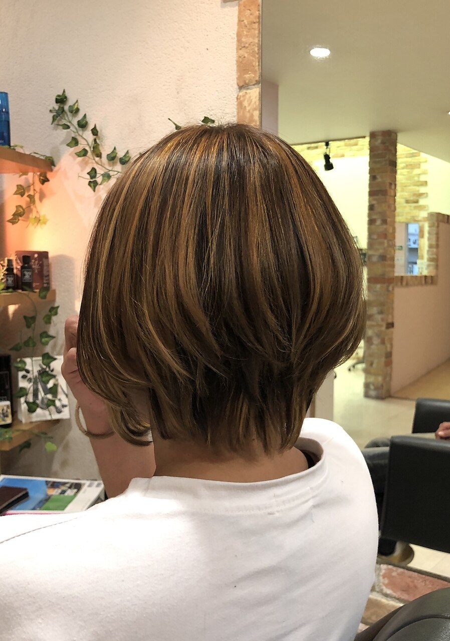 白髪ぼかし × 華やかイエローベージュ・3Dカラー：L196764326｜ドゥ