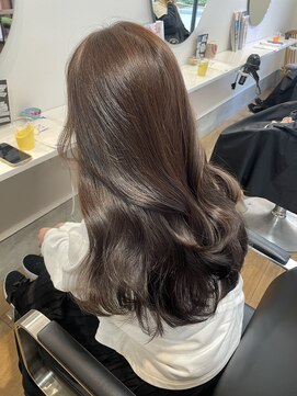 ラック(LUCK) 切りっぱなしボブ/エアリーロング/美髪/ピンクブラウン/船橋韓国