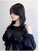 ブルーブラック　×  韓国ミディアムレイヤー