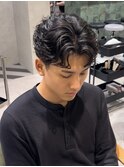 フェザーパーマ フェザーショート 短髪パーマ 新宿