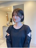 オリーブグレージュ×ボブ