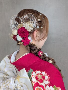 ブランシェ JR勝川駅南口店(BRANCHE) 成人式☆編み下ろしヘア