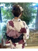 浴衣アップスタイル