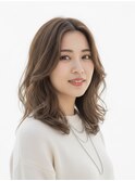 #20代30代セミロングニュアンスゆるふわパーマイルミナ銀座