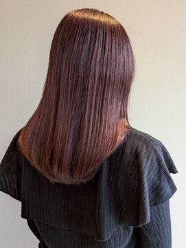 ミロアヴィタ 平尾(miroa vita) 顔周りカット レッドブラウン 髪質改善 縮毛矯正 レイヤー 美髪