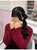 サイド団子ローポニー