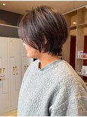 丸みショート×ハイライト