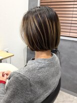 オレンジ(orange) 【大嶋】ボブ×アンブレラカラー