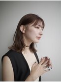レイヤーカットウルフカットボブグレージュオリーブべージュ