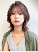 夏カラー◆大人可愛いミディアムレイヤーブラウン