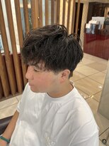 クオリス 上福岡店(QUALIS)&nbsp;似合わせシャドウパーマ×ラウンドマッシュ韓国風