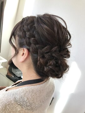 ロカット サロン(Roquat Salon) 編み込みアップアレンジ【ヘアメイク　立川南/立川/袴/浴衣】
