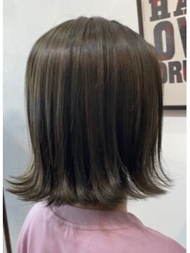 ヘアーアンドメイク グルック(hair&make Gluck) ナチュラルハイライトx切りっぱなしボブ