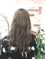ヘア ナヴォーナ 千代ケ崎店(hair NAVONA) オリーブグレージュカラー×ロングウェーブ