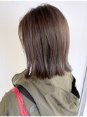 外ハネグレージュ_カーキグレージュフェザーバング_ba336121