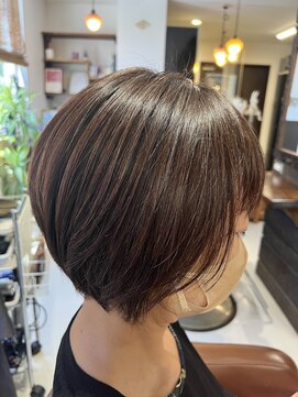 ヘアーアンドスパ アマラ(Hair&Spa amala) #ブリーチなしダブルカラー　白髪活かし　グレージュカラー