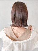 m大人ガーリールーズヘアカールボブ外ハネボブブルーアッシュ